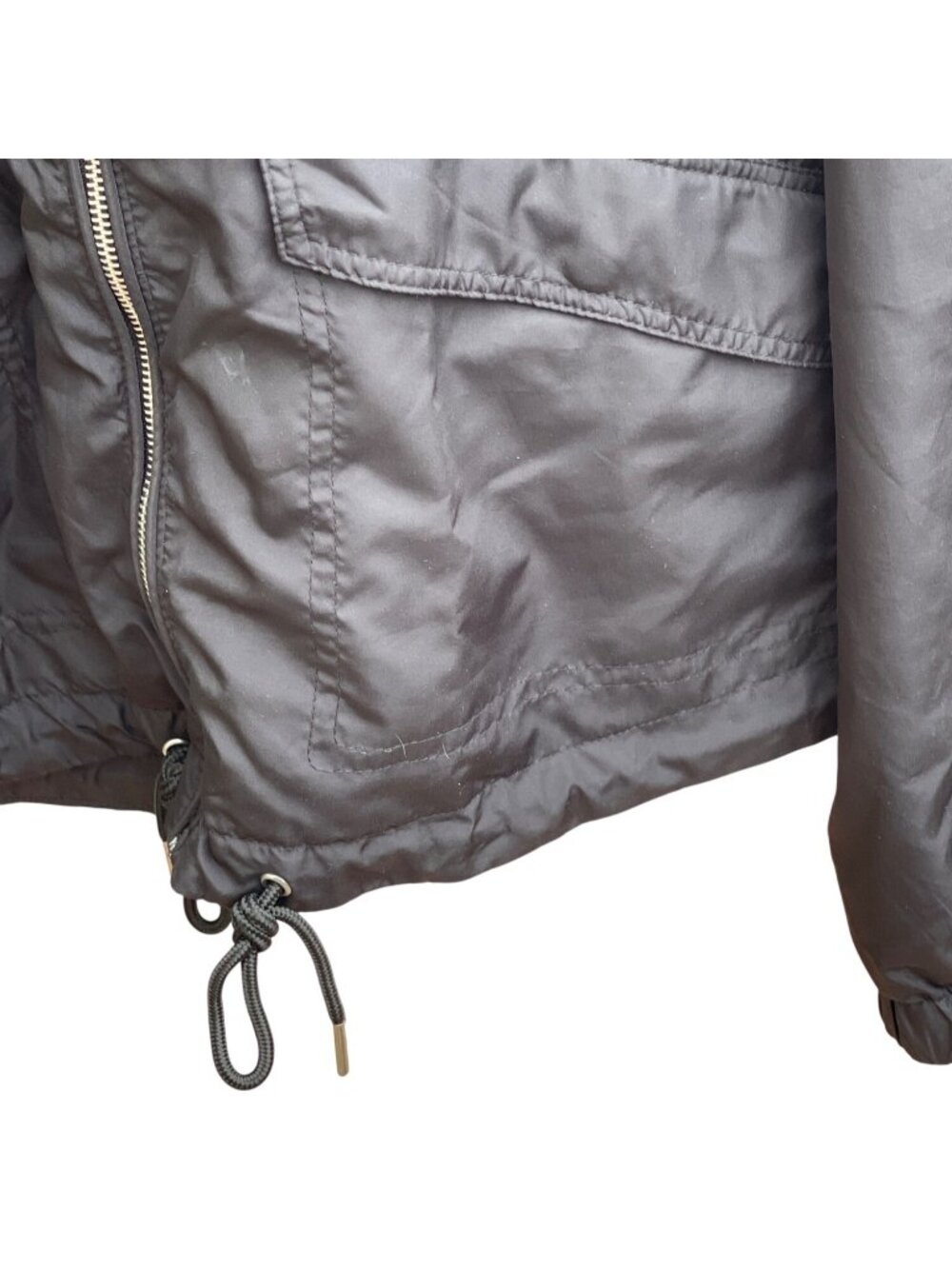 H&M Divided Black Hooded Lightweight Jacket Women's Windbreaker Size XL Casual - Picture 5 of 9